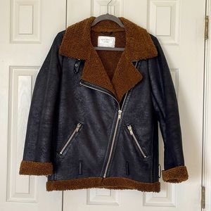 Zara faux leather coat